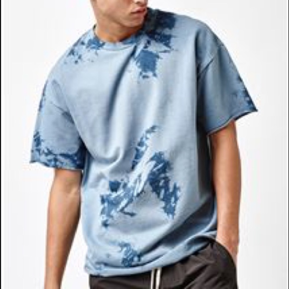 PacSun blue tie dye sweater T-shirt B51